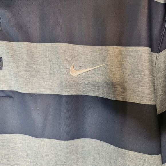 NIKE GOLF Men's Dri-Fit Standard Fit Polo Shirt Size XL Gray Blue Striped - Picture 3 of 9